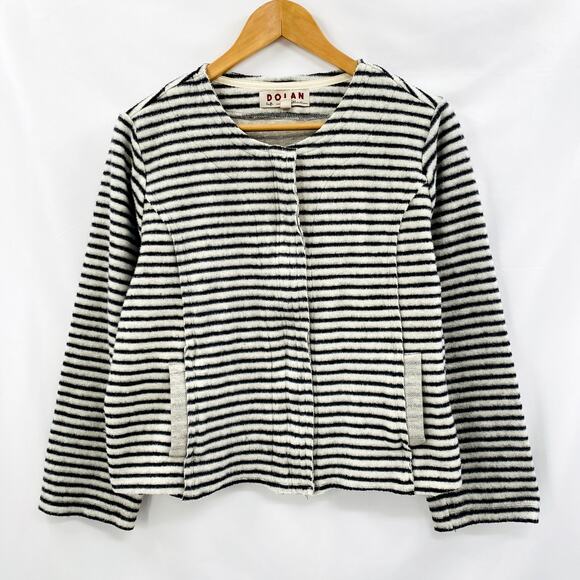 Anthropologie gray striped jacket - Picture 2 of 8